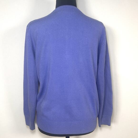 Vintage Jack Scotland Cardigan 100% Cashmere Women’s Blue Periwinkle Medium - Picture 4 of 8